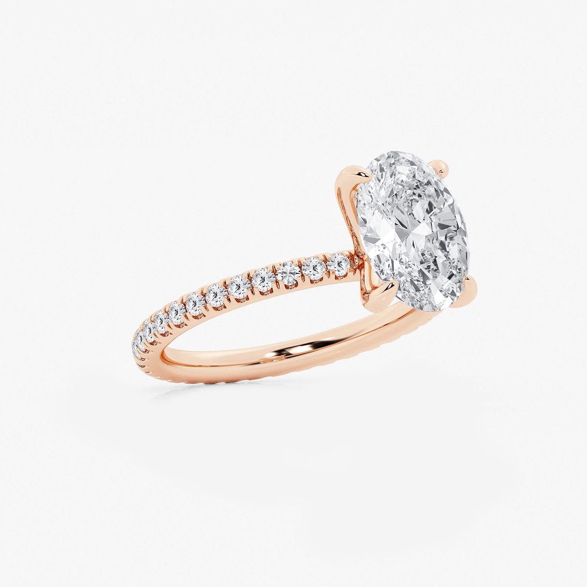 Additional Image 1 for  4 1/4 ctw Oval Lab Grown Diamond Eternity Engagement Ring