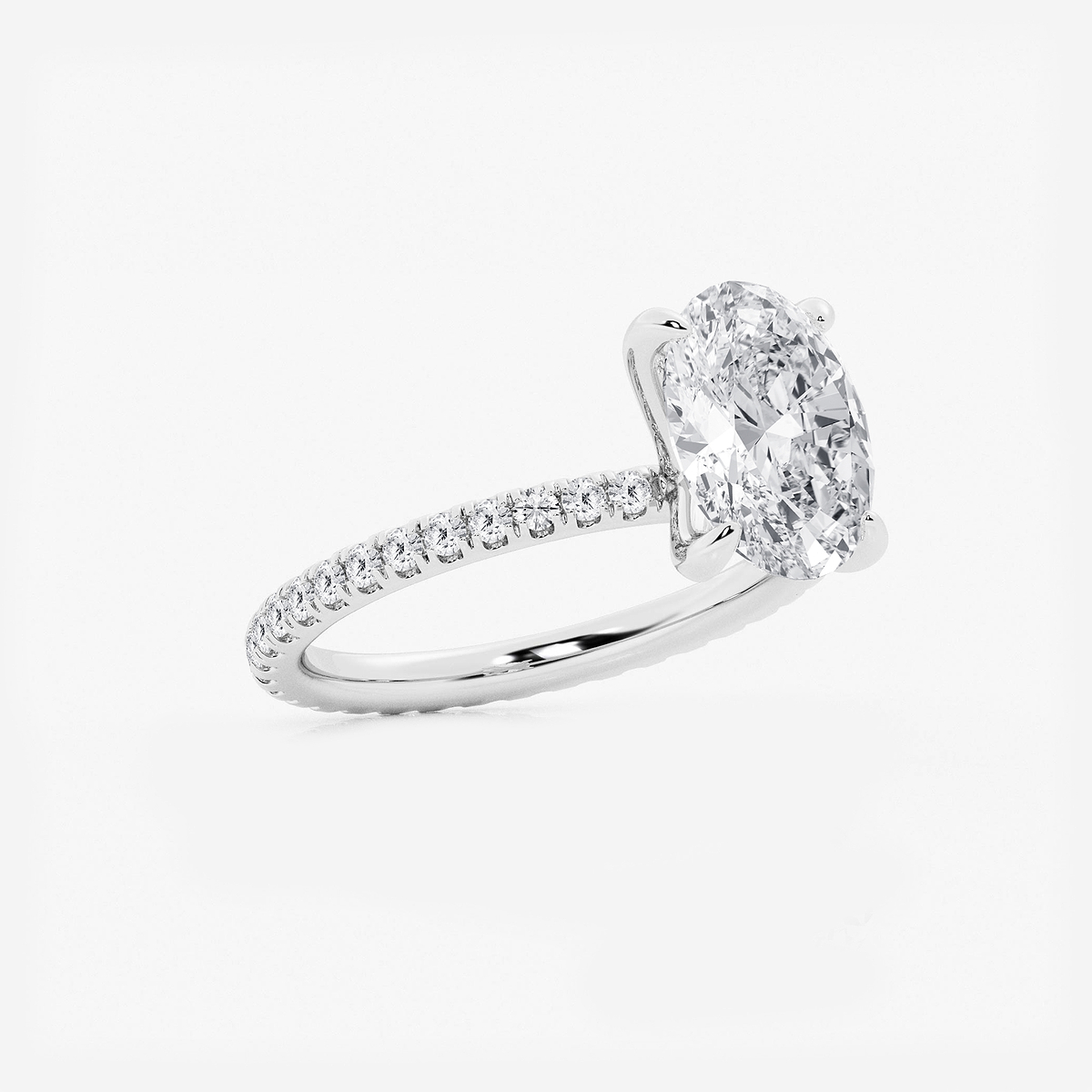 Additional Image 1 for  4 3/4 ctw Oval Lab Grown Diamond Eternity Engagement Ring