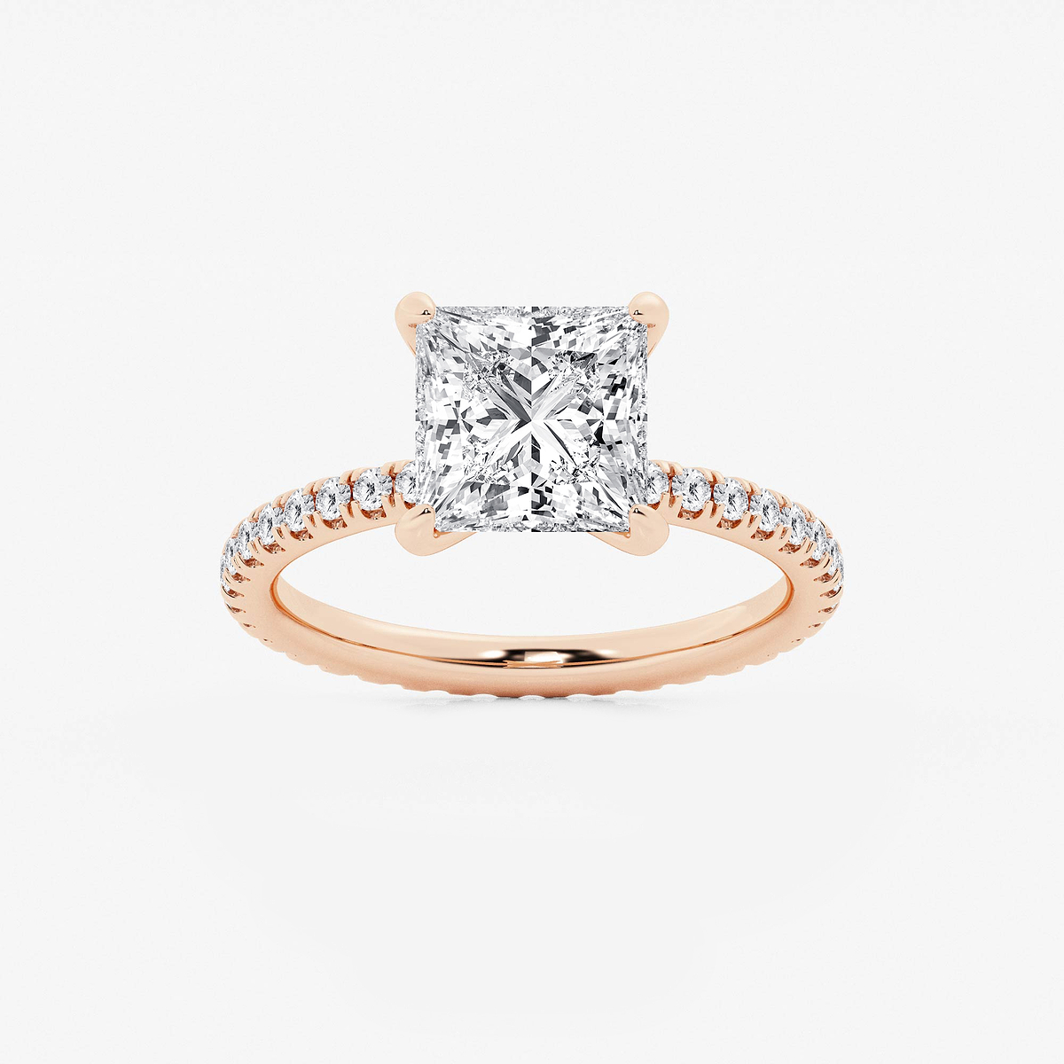 9 ctw Princess Lab Grown Diamond Eternity Engagement Ring