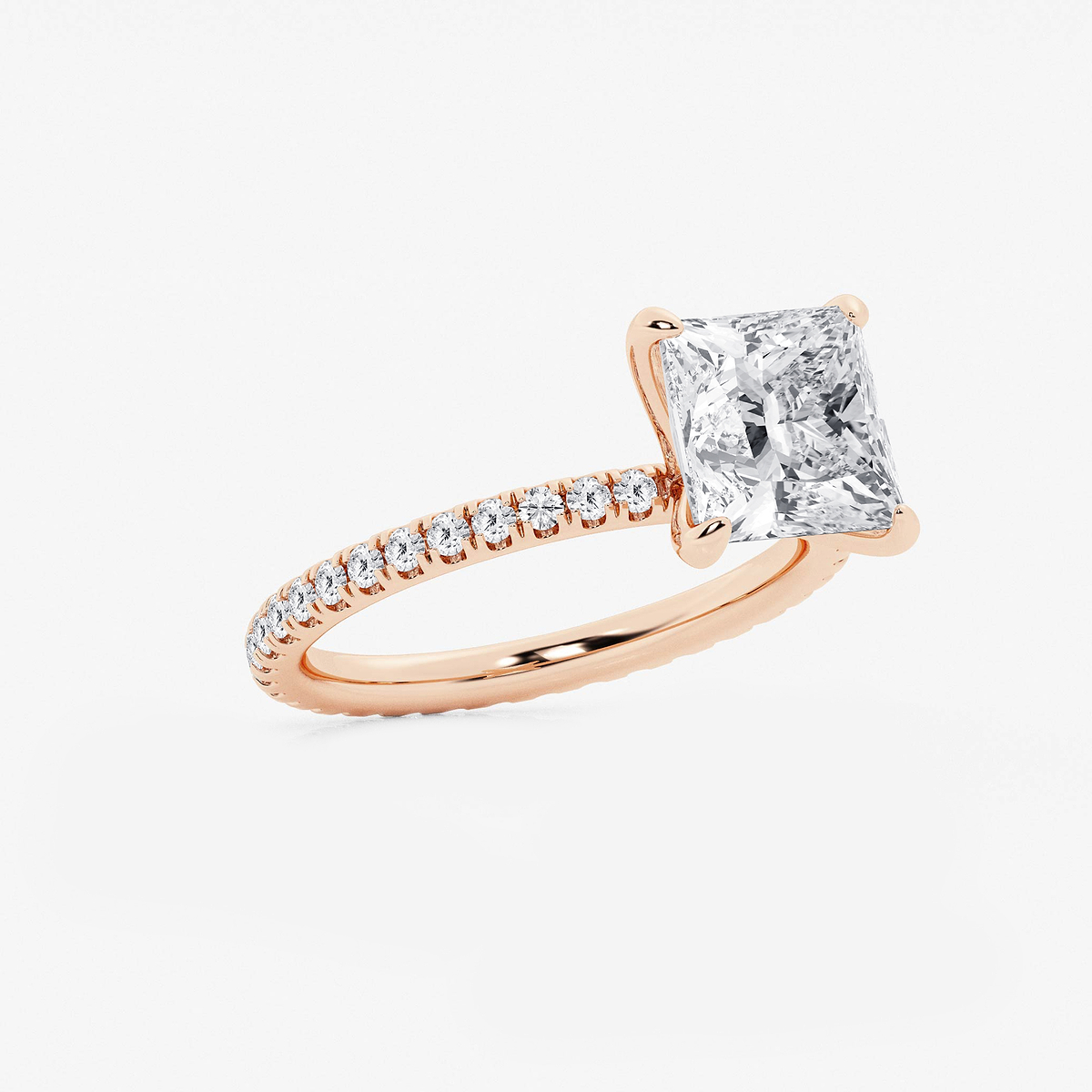 Additional Image 1 for  9 ctw Princess Lab Grown Diamond Eternity Engagement Ring