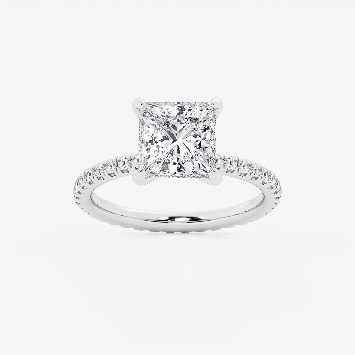 9 ctw Princess Lab Grown Diamond Eternity Engagement Ring