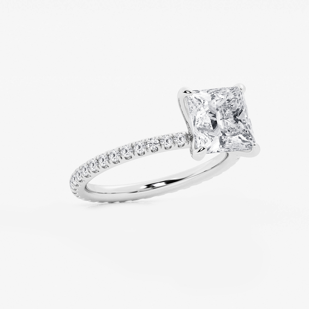 Additional Image 1 for  9 ctw Princess Lab Grown Diamond Eternity Engagement Ring