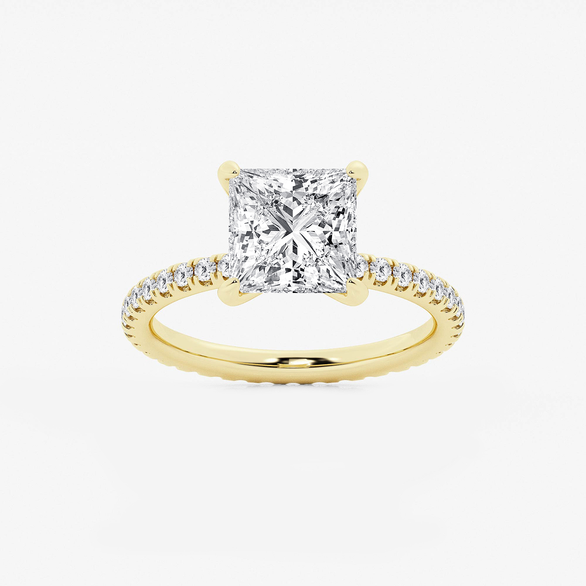 7 ctw Princess Lab Grown Diamond Eternity Engagement Ring
