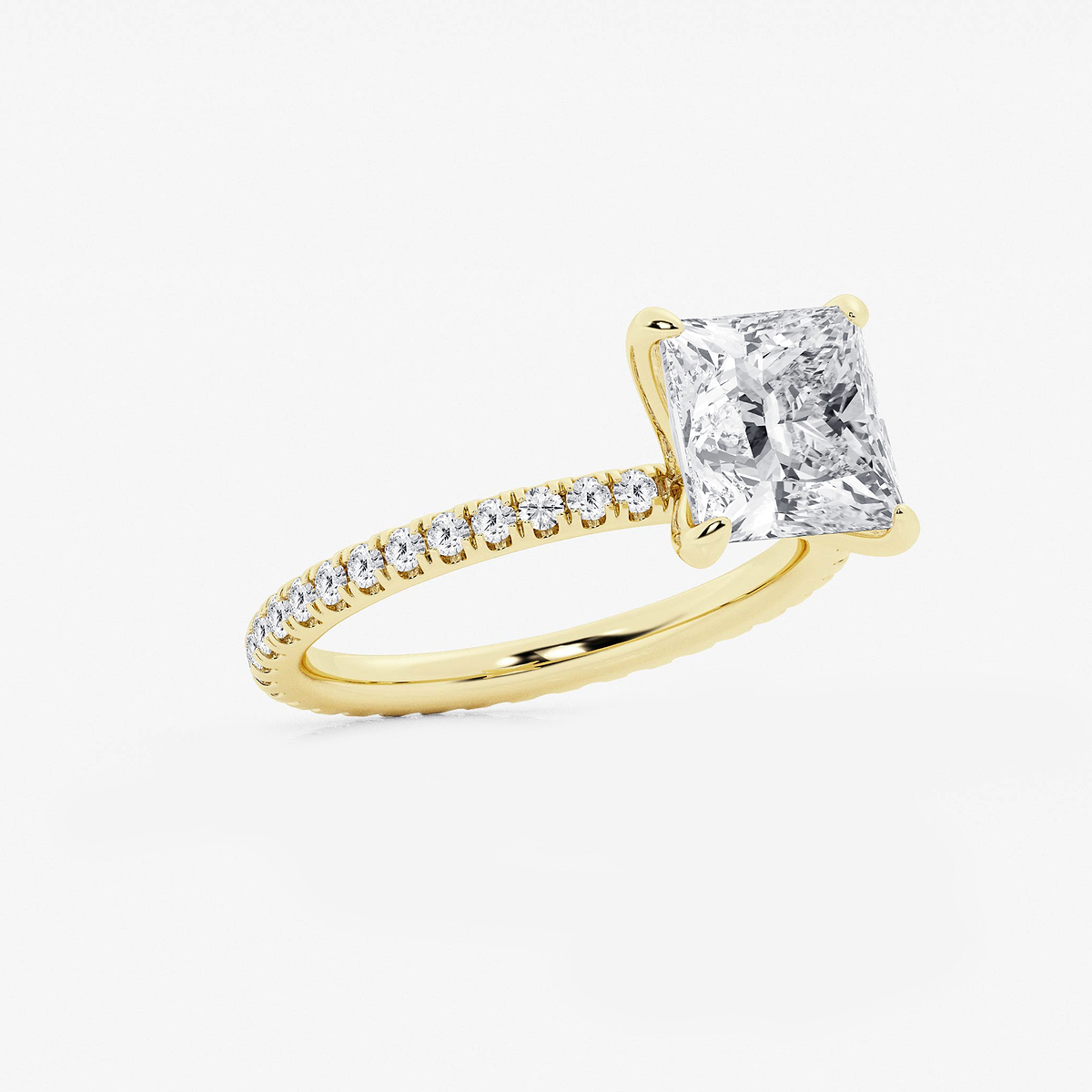Additional Image 1 for  7 ctw Princess Lab Grown Diamond Eternity Engagement Ring