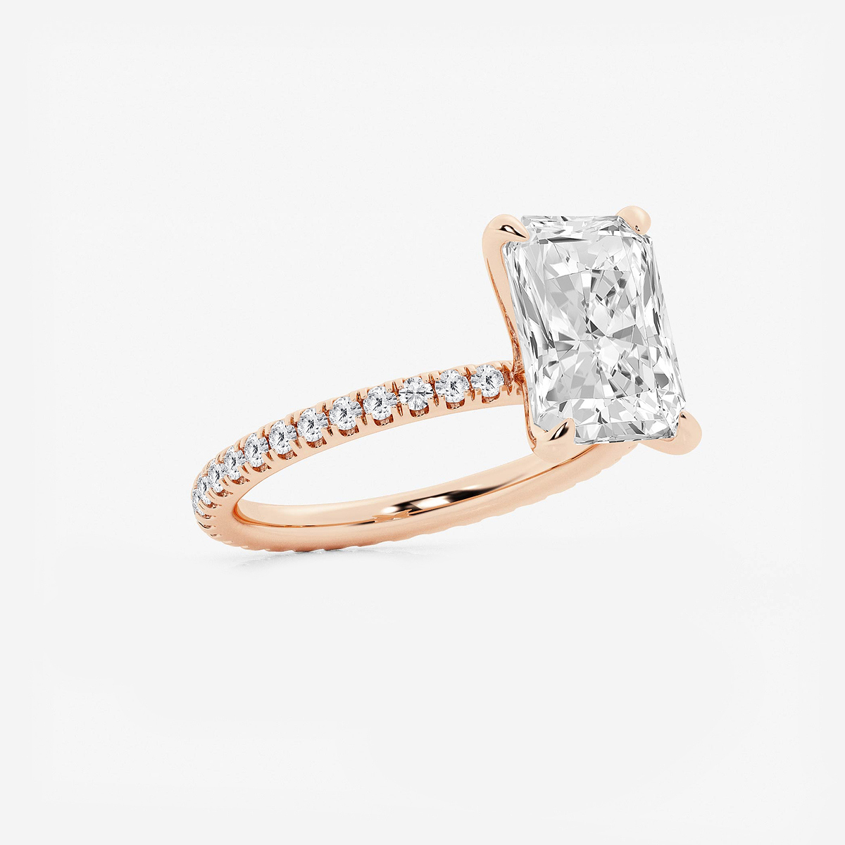 Additional Image 1 for  4 3/4 ctw Radiant Lab Grown Diamond Eternity Engagement Ring