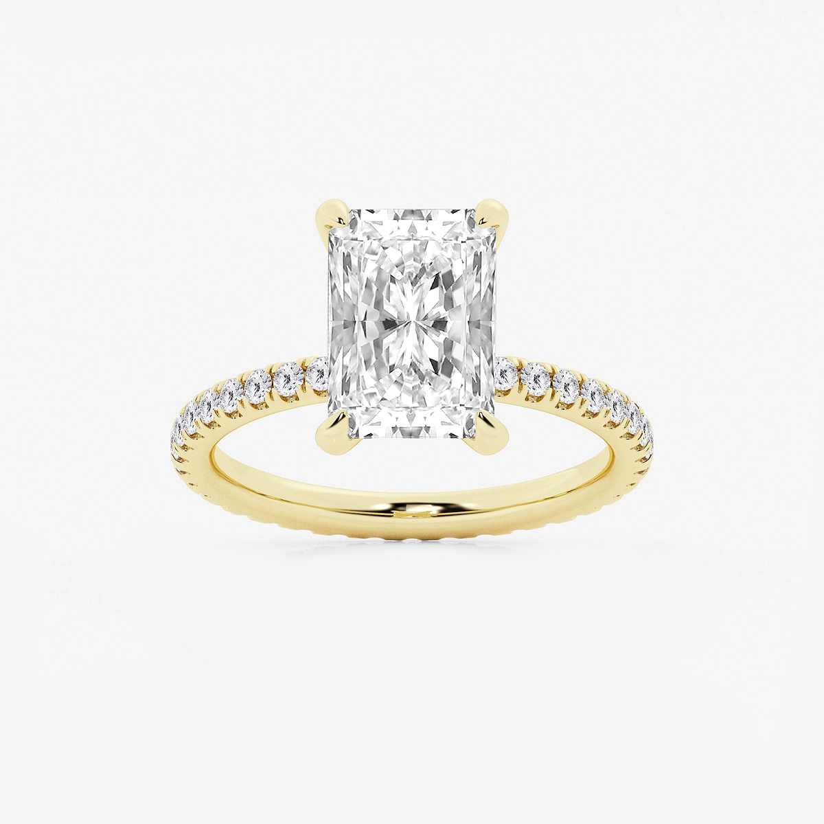 7 ctw Radiant Lab Grown Diamond Eternity Engagement Ring