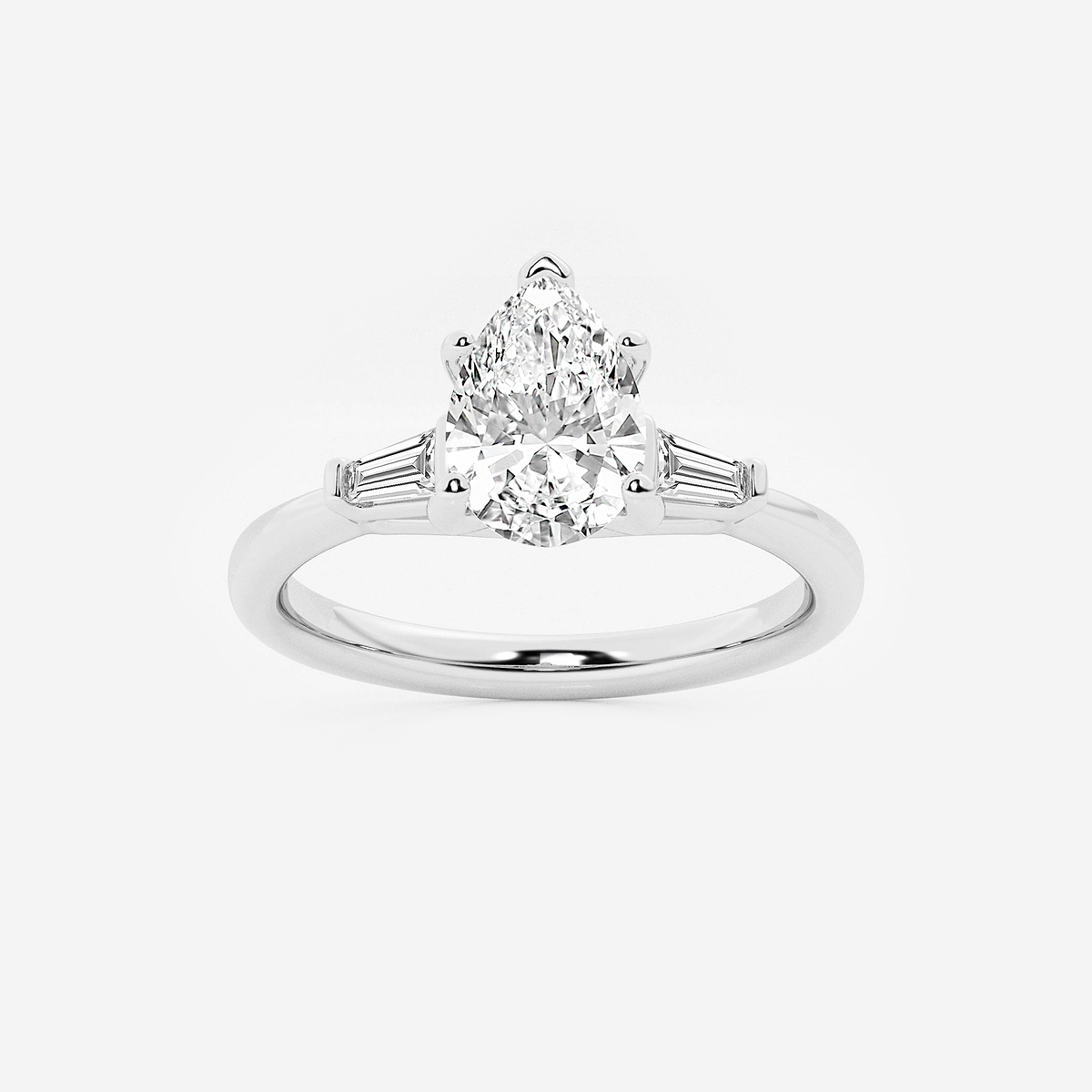 Medusa 1/8 ctw Pear Lab Grown Diamond Engagement Ann con acentos