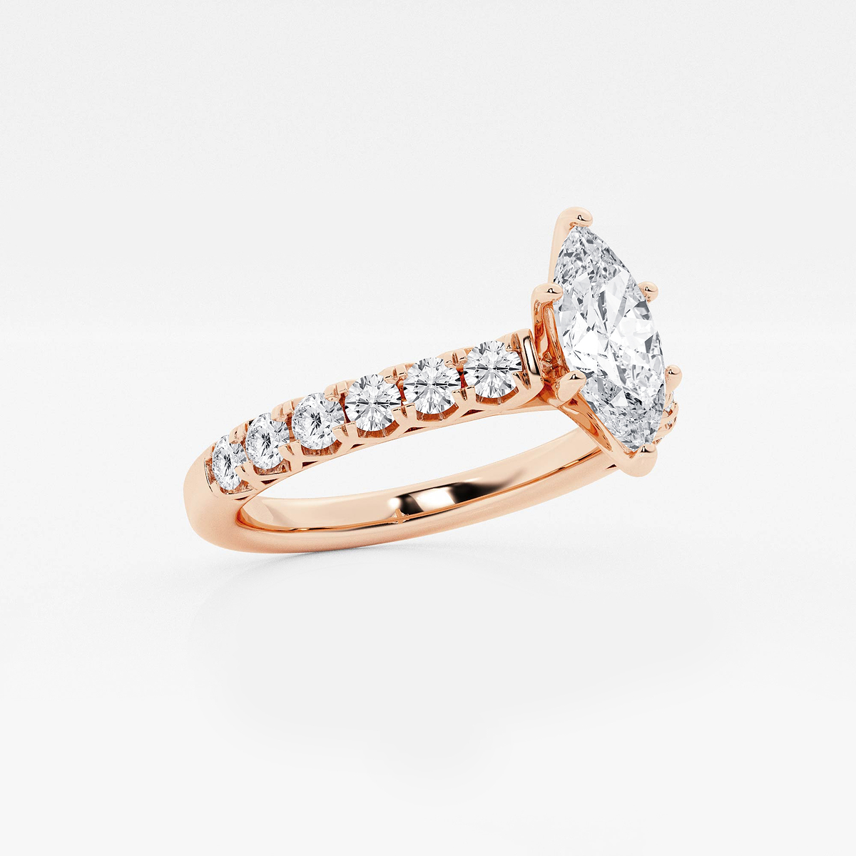 Additional Image 1 for  1 1/2 ctw Marquise Lab Grown Diamond Royal Crown Engagement Ring