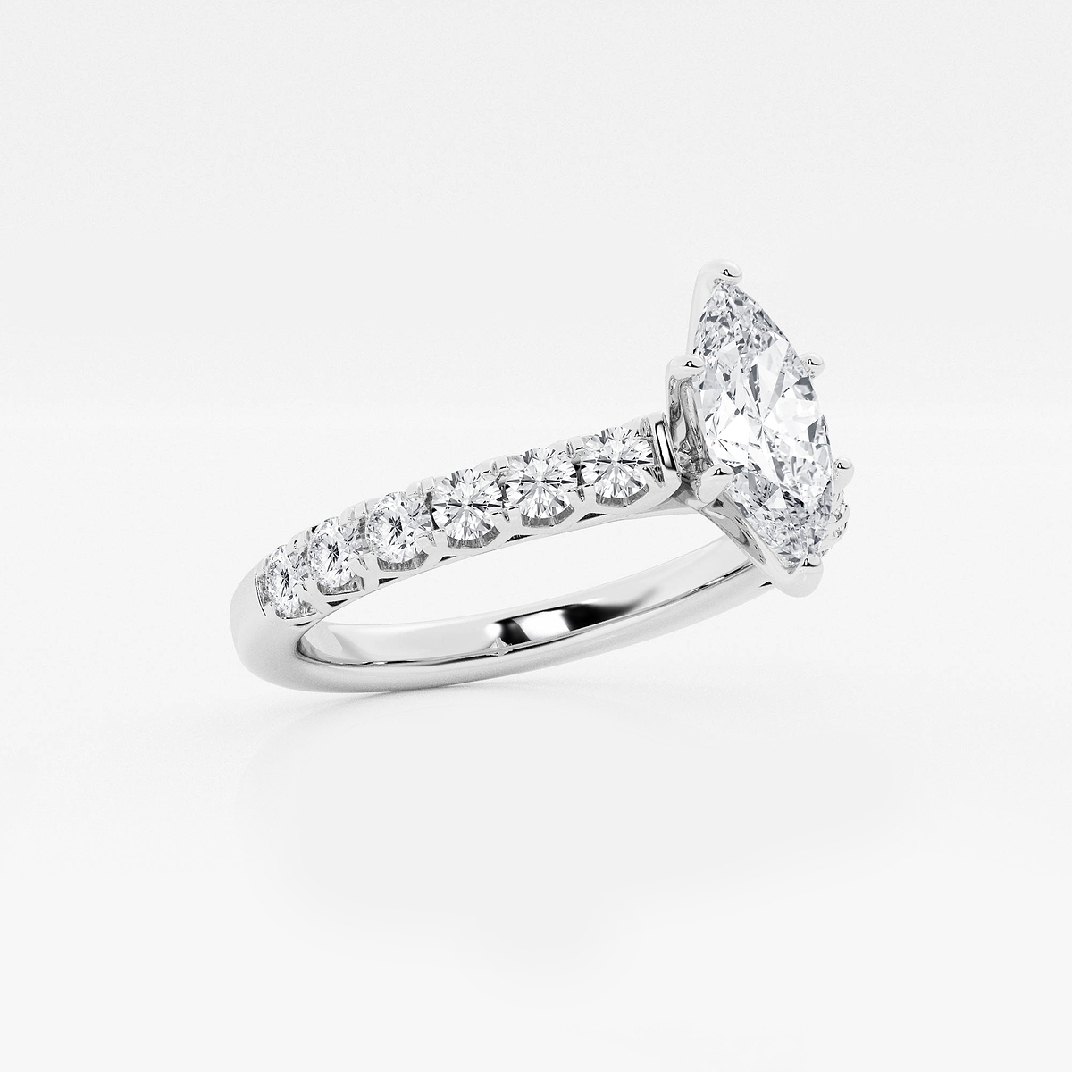 Additional Image 1 for  1 1/2 ctw Marquise Lab Grown Diamond Royal Crown Engagement Ring