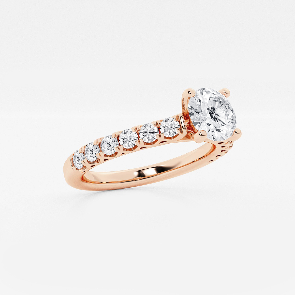 Additional Image 1 for  1 1/2 ctw Round Lab Grown Diamond Royal Crown Engagement Ring