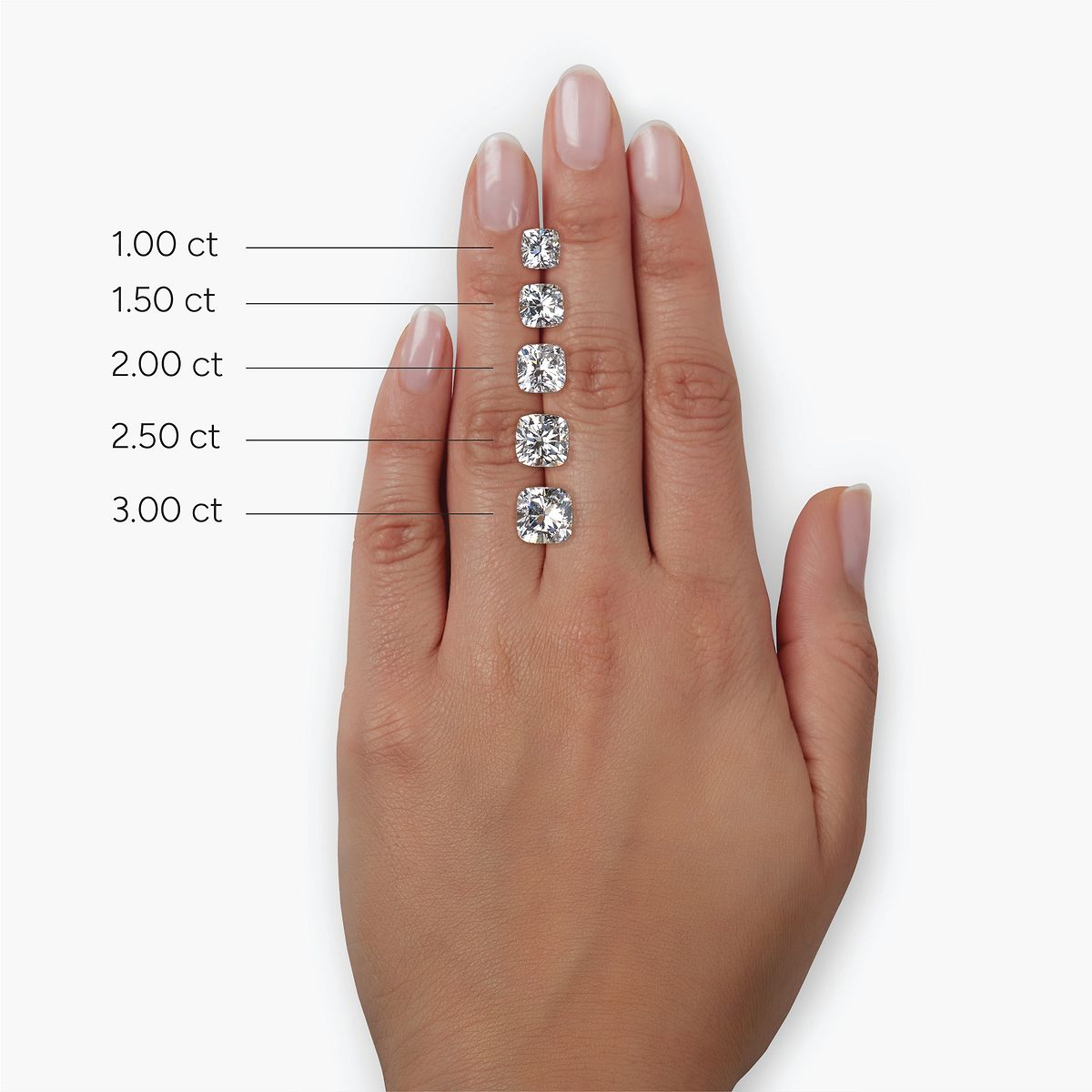 Additional Image 4 for  1 ctw Cushion Lab Grown Diamond Cathedral Solitaire Engagement Ring