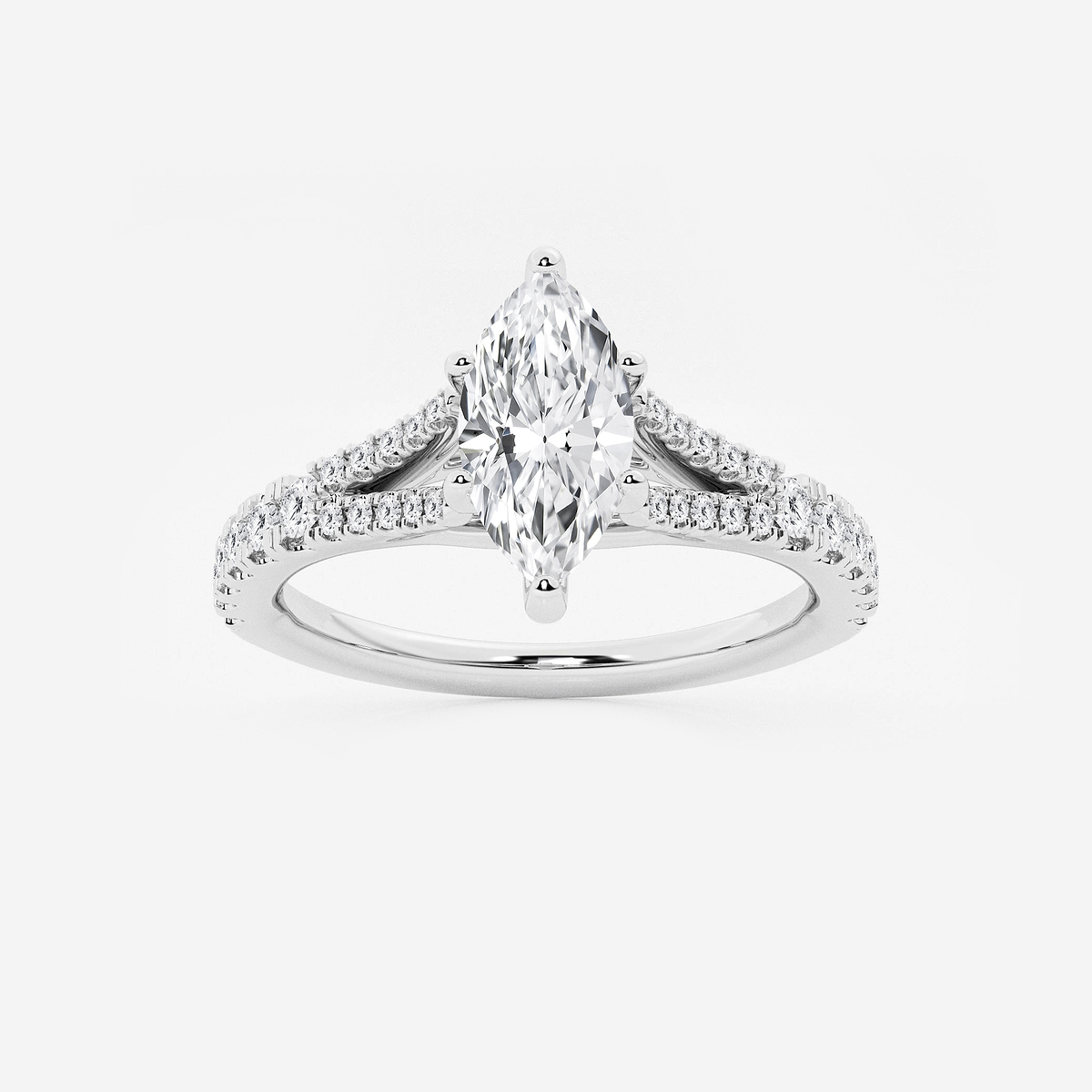 1 1/3 ctw Marquise Lab Grown Diamond Split Shank Engagement Ring