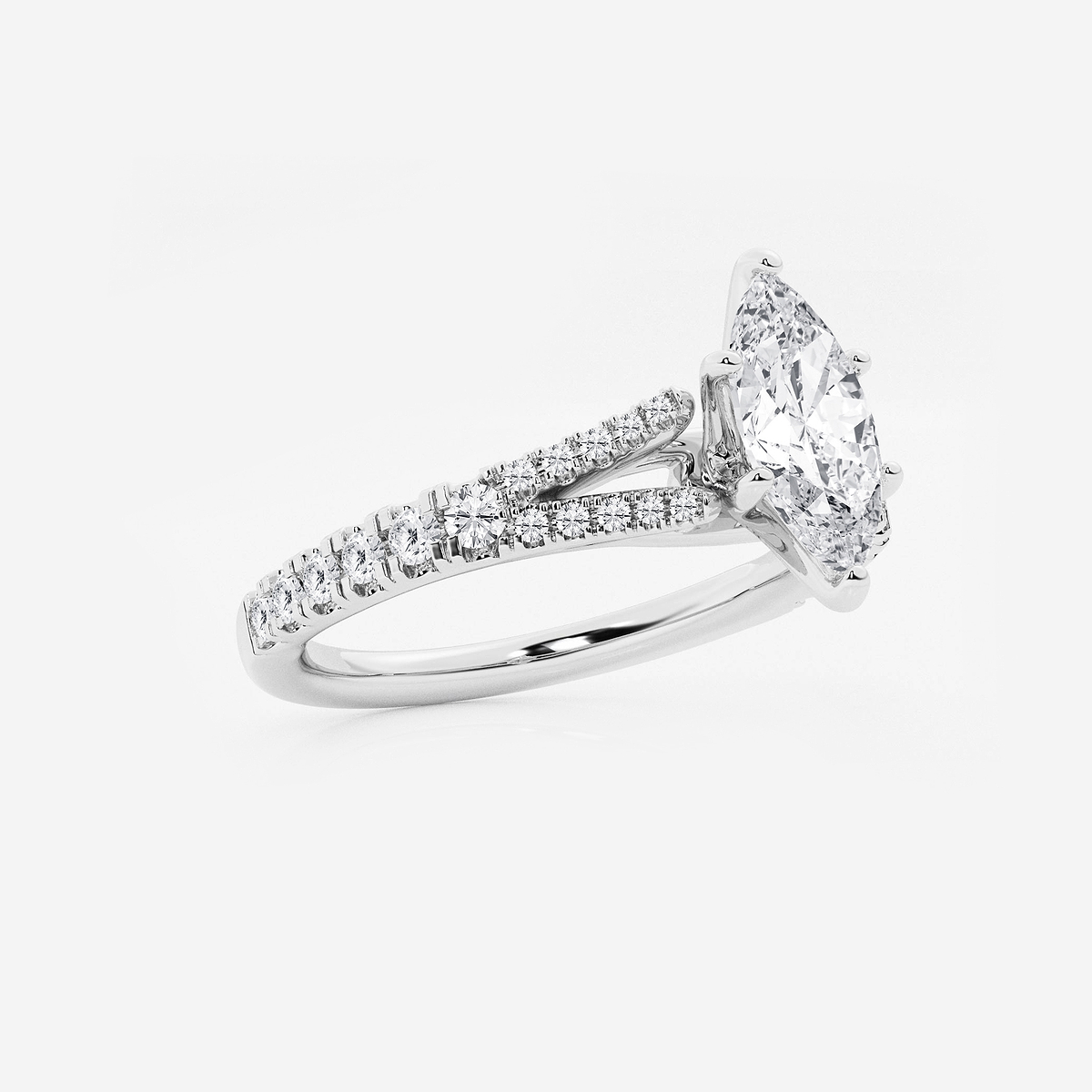 Additional Image 1 for  1 1/3 ctw Marquise Lab Grown Diamond Split Shank Engagement Ring