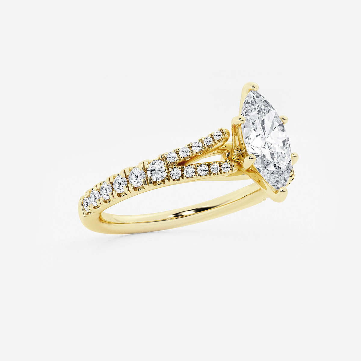 Additional Image 1 for  1 1/3 ctw Marquise Lab Grown Diamond Split Shank Engagement Ring