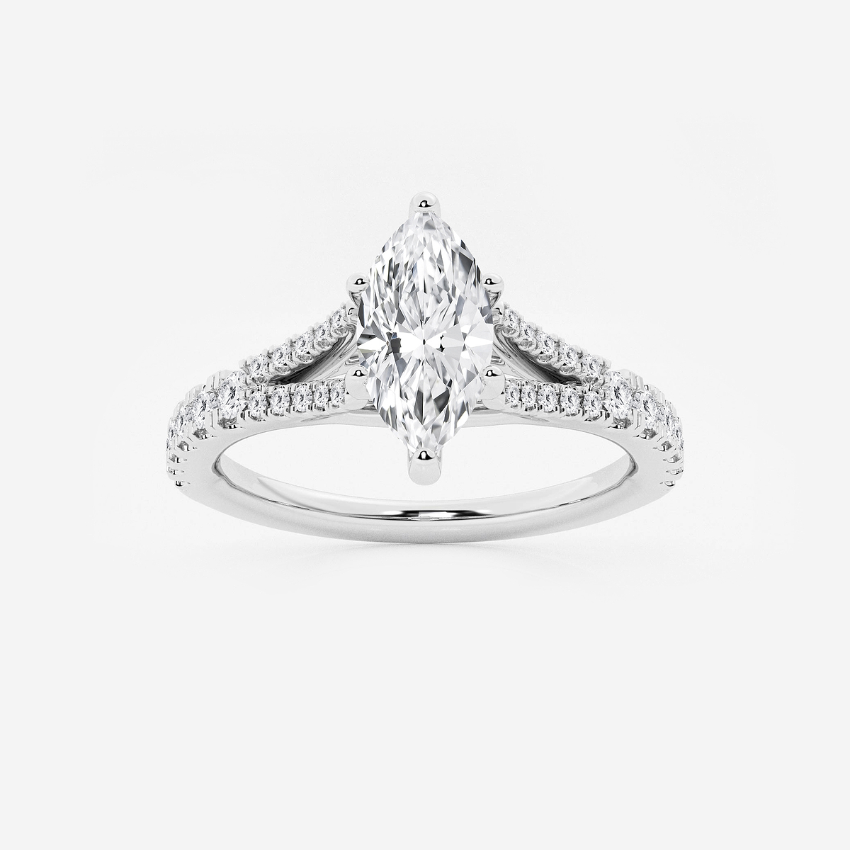 1 1/3 ctw Marquise Lab Grown Diamond Split Shank Engagement Ring