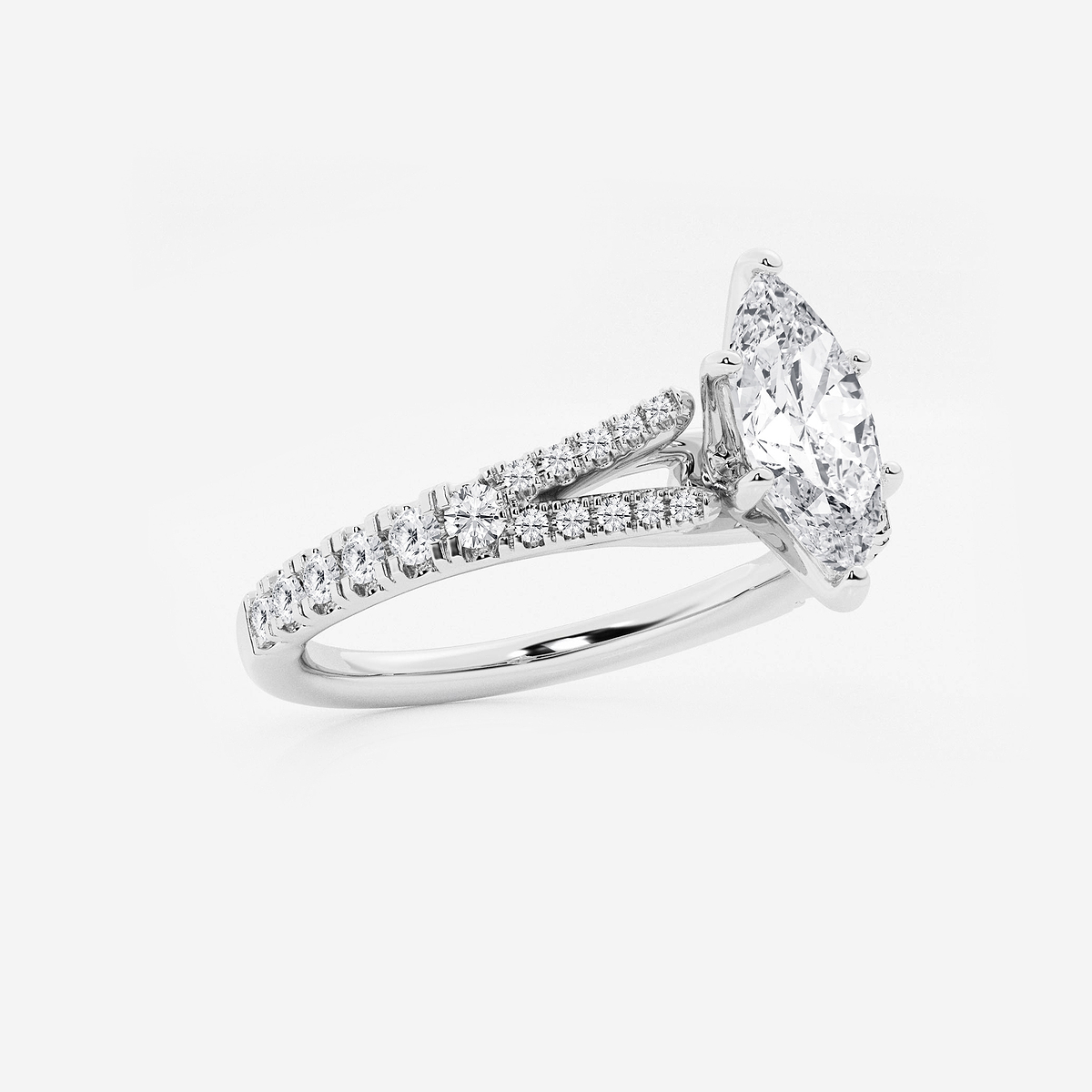 Additional Image 1 for  1 1/3 ctw Marquise Lab Grown Diamond Split Shank Engagement Ring