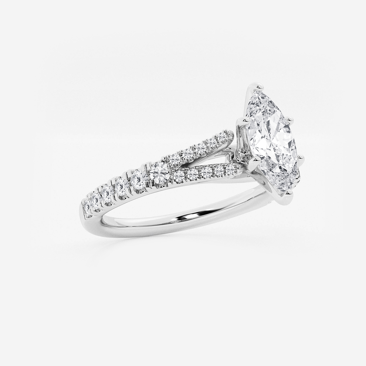 Additional Image 1 for  1 ctw Marquise Lab Grown Diamond Split Shank Engagement Ring