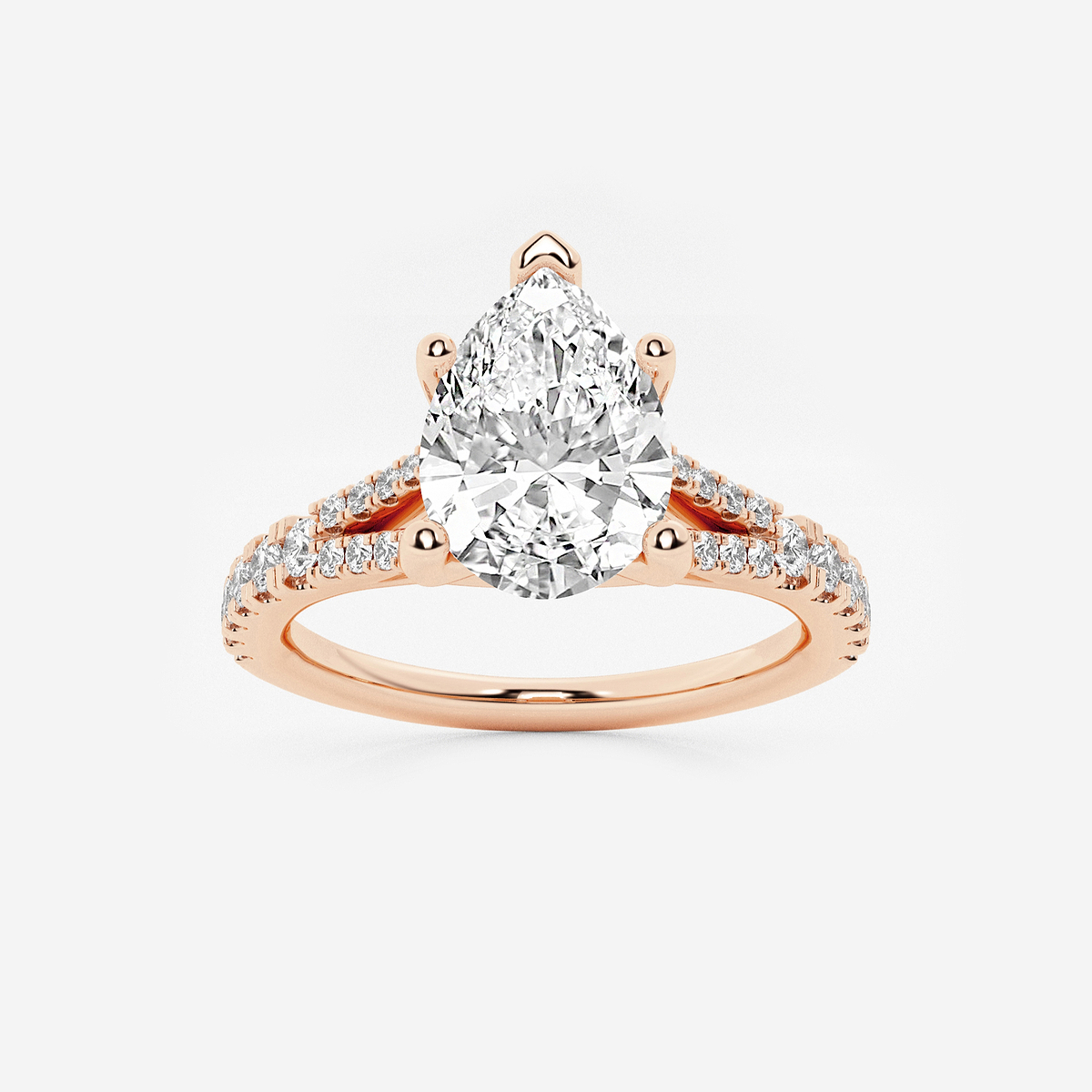 2 1/3 ctw Pear Lab Grown Diamond Split Shank Engagement Ring