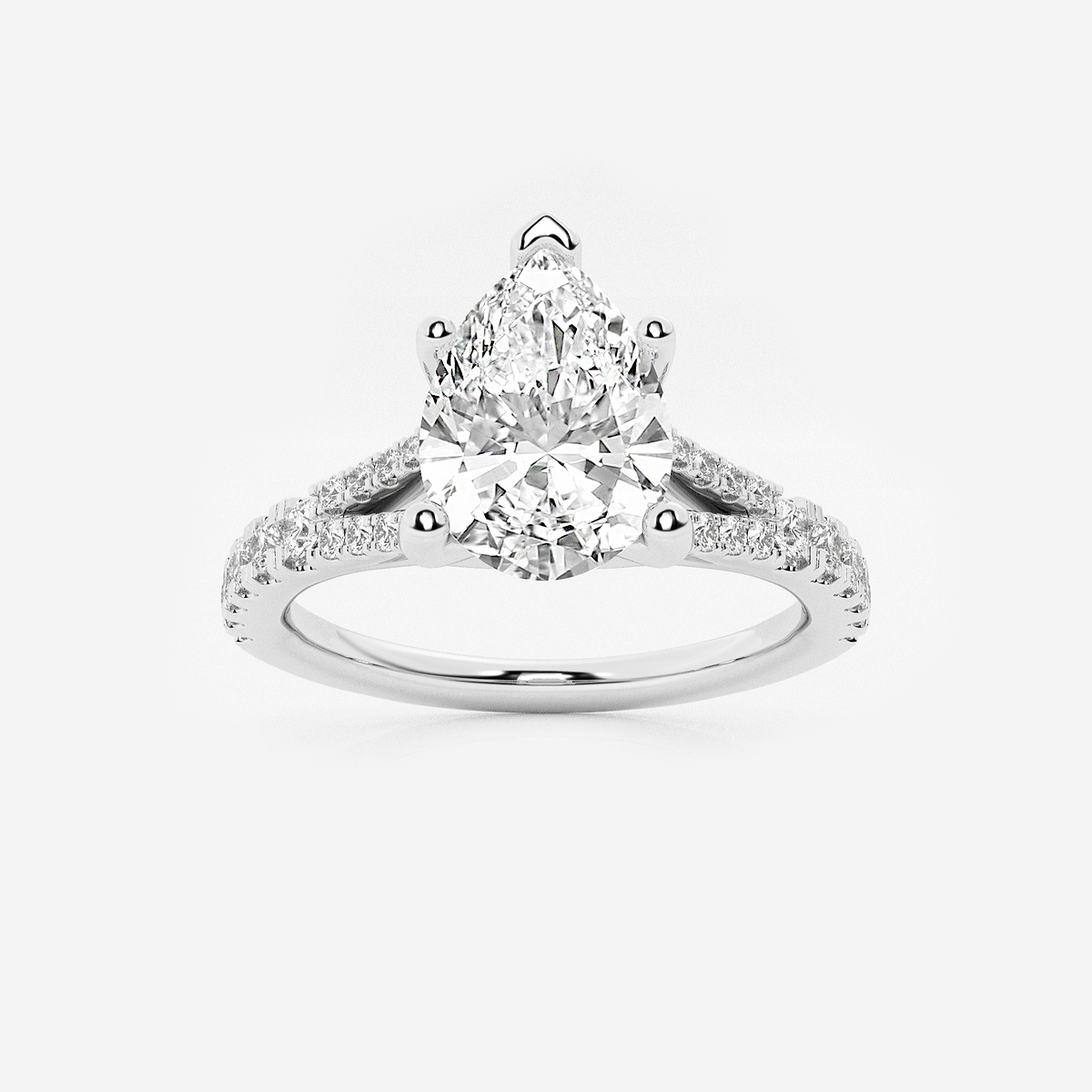 2 1/3 ctw Pear Lab Grown Diamond Split Shank Engagement Ring