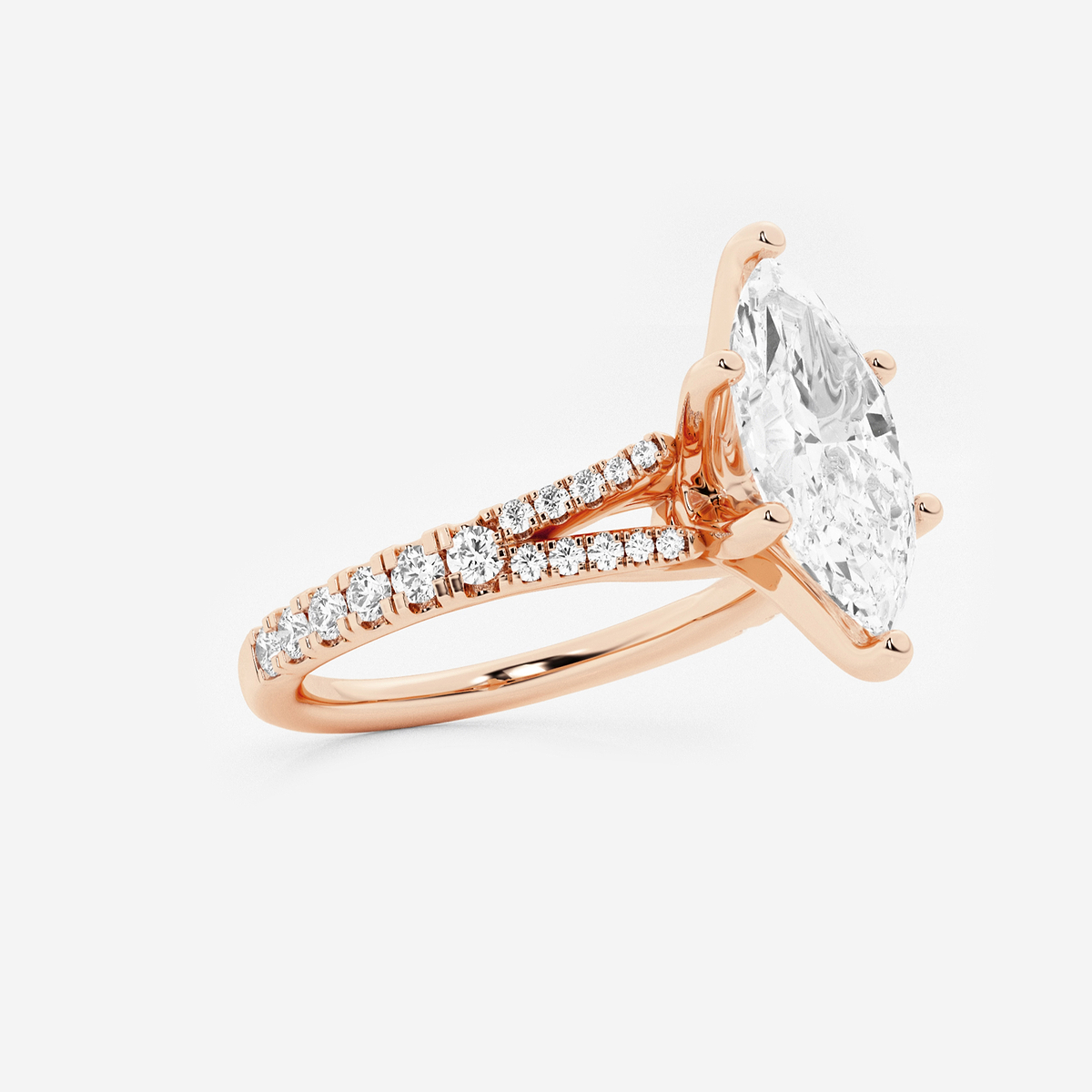Additional Image 1 for  2 1/3 ctw Marquise Lab Grown Diamond Split Shank Engagement Ring