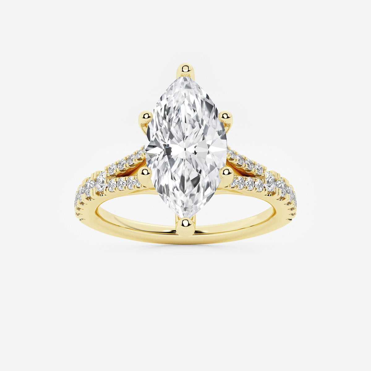 2 1/3 ctw Marquise Lab Grown Diamond Split Shank Engagement Ring