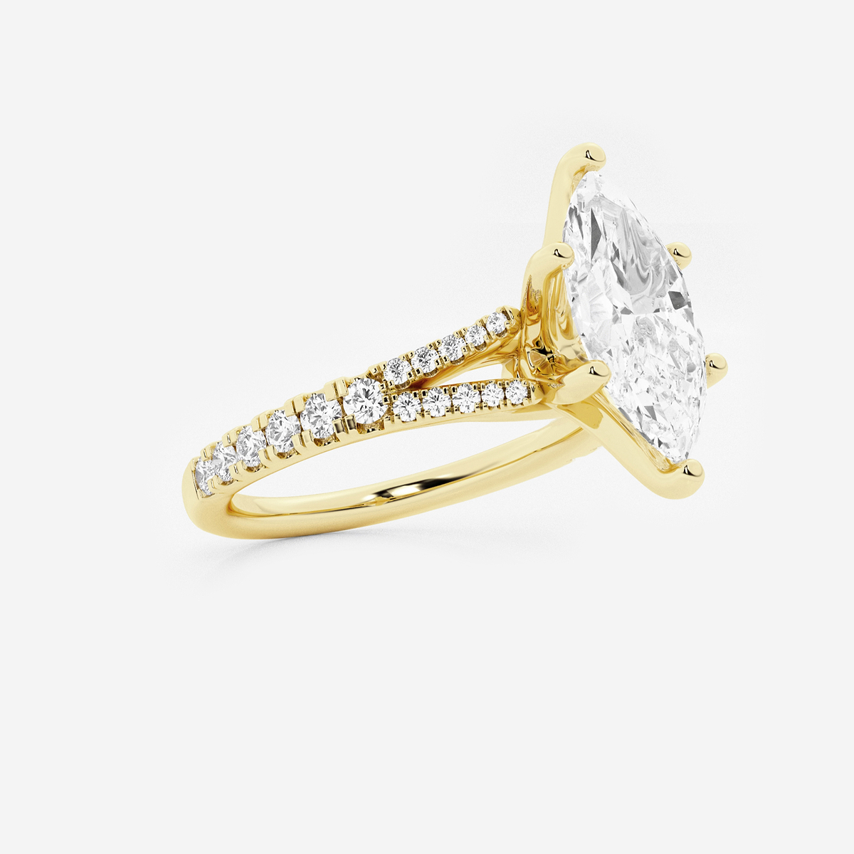 Additional Image 1 for  2 1/3 ctw Marquise Lab Grown Diamond Split Shank Engagement Ring