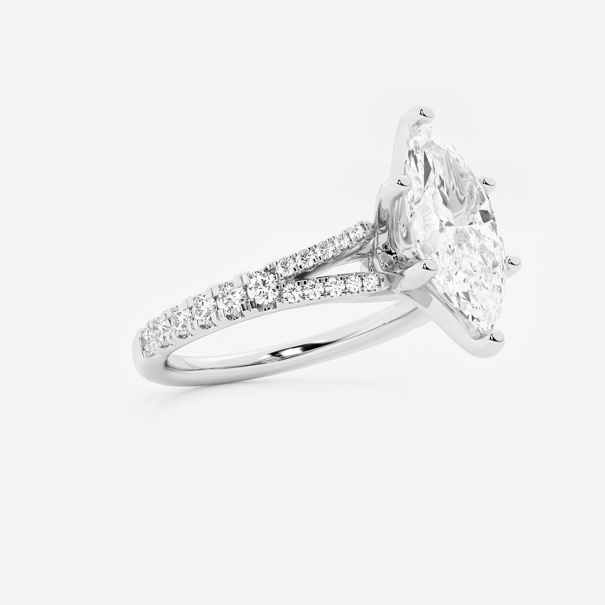 Additional Image 1 for  2 1/3 ctw Marquise Lab Grown Diamond Split Shank Engagement Ring