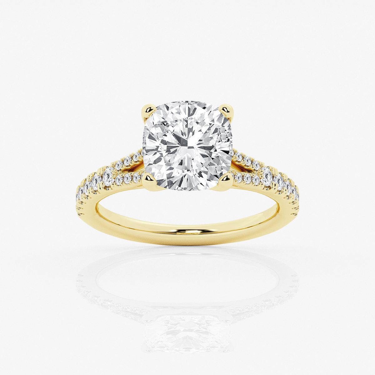 8 2/3 ctw Cushion Lab Grown Diamond Split Shank Engagement Ring