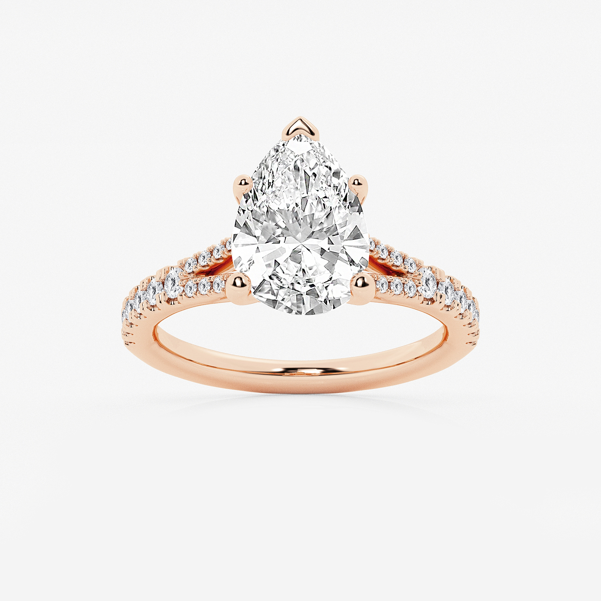 8 2/3 ctw Pear Lab Grown Diamond Split Shank Engagement Ring