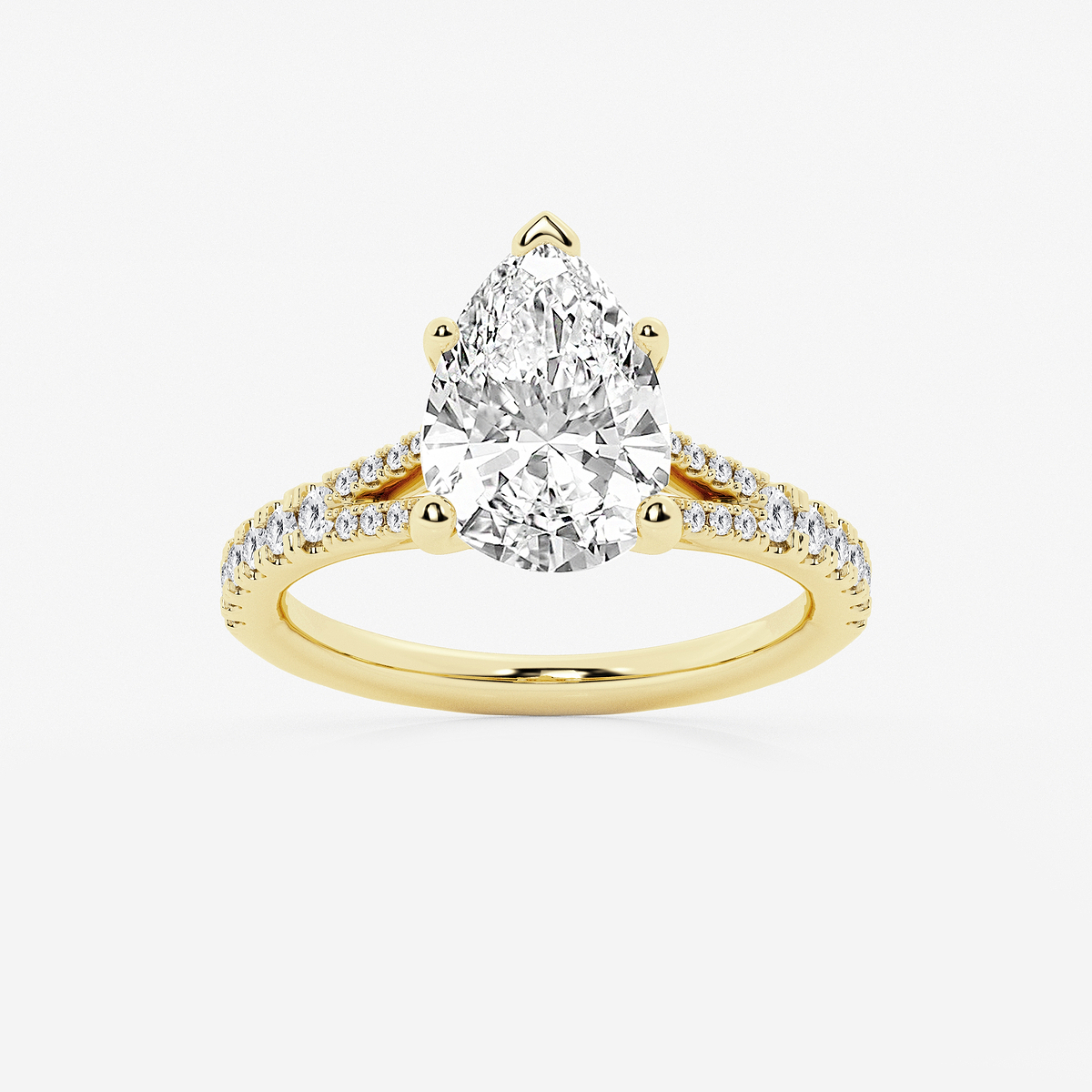 8 2/3 ctw Pear Lab Grown Diamond Split Shank Engagement Ring