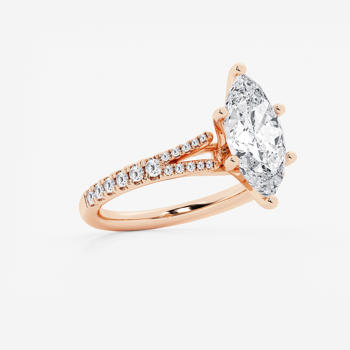 Additional Image 1 for  2 7/8 ctw Marquise Lab Grown Diamond Split Shank Engagement Ring