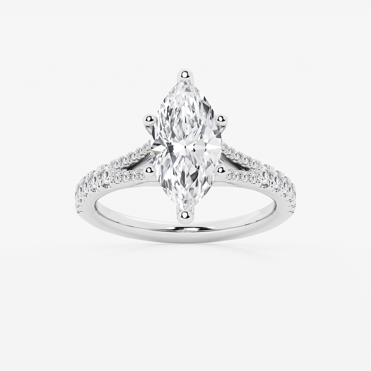 2 7/8 ctw Marquise Lab Grown Diamond Split Shank Engagement Ring