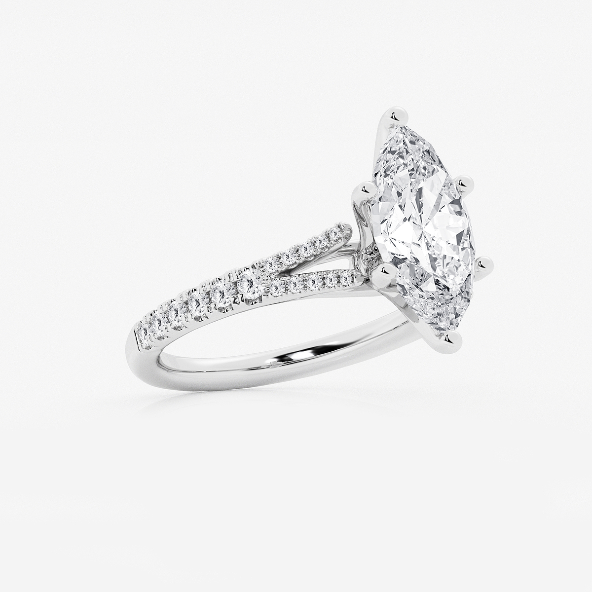 Additional Image 1 for  2 7/8 ctw Marquise Lab Grown Diamond Split Shank Engagement Ring