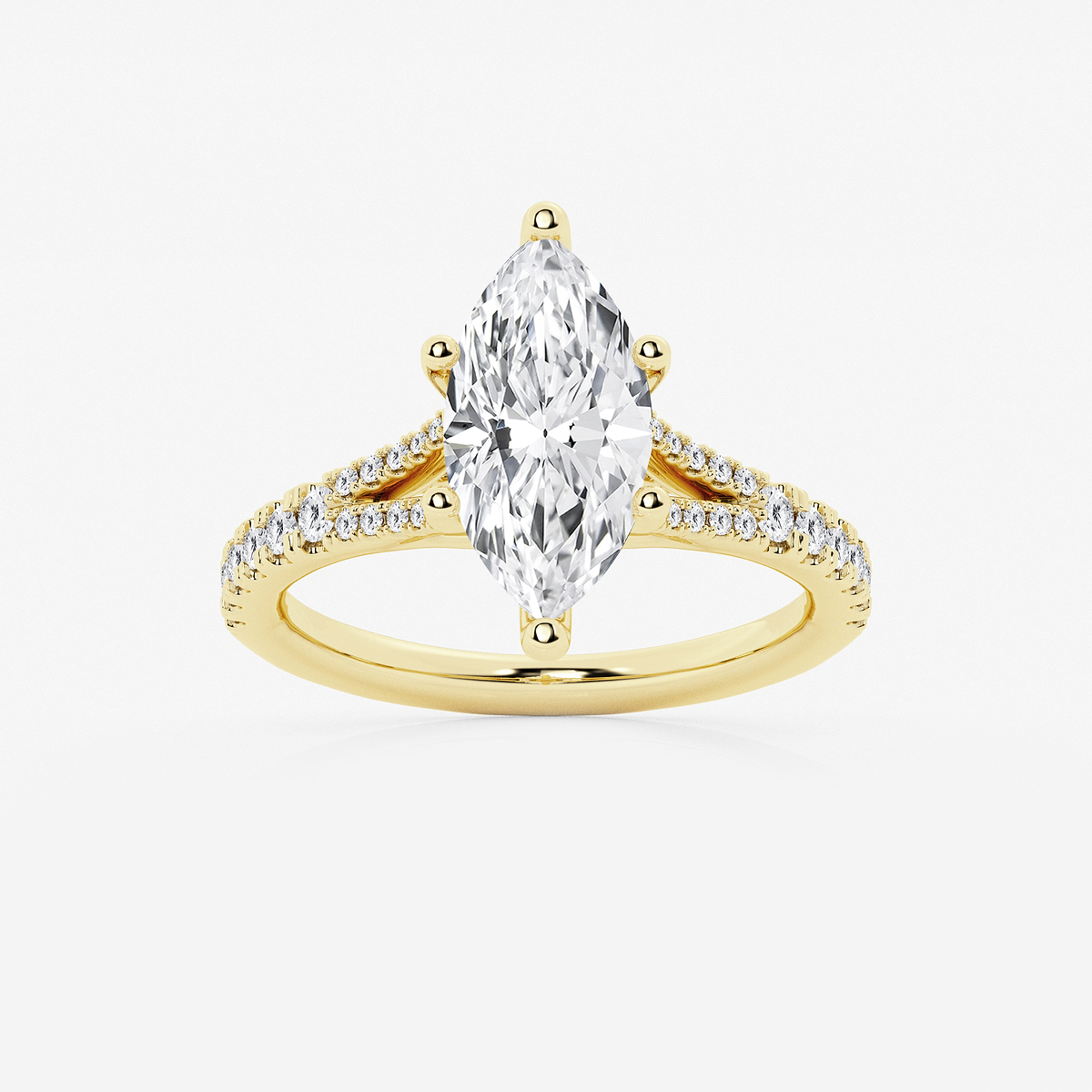2 7/8 ctw Marquise Lab Grown Diamond Split Shank Engagement Ring