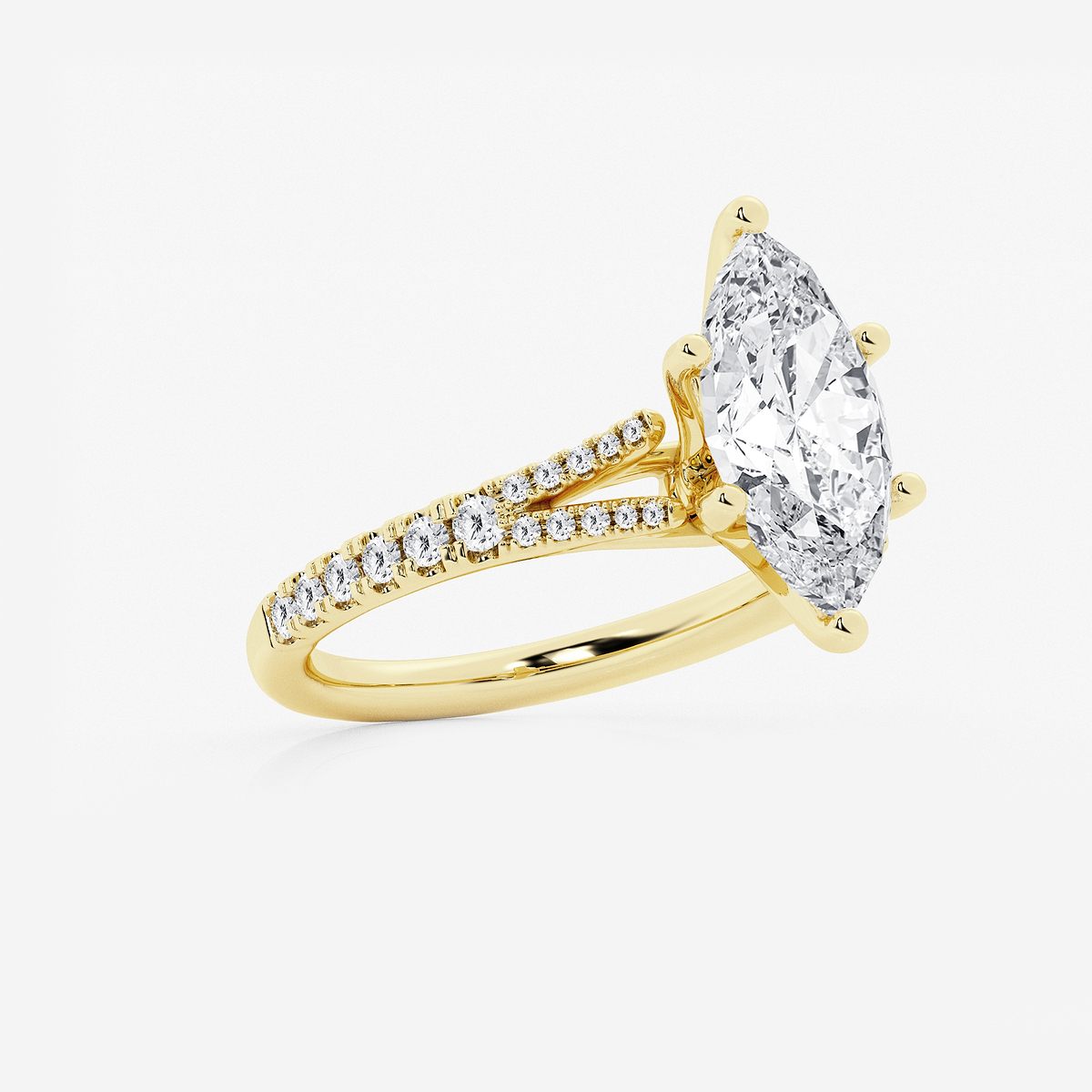 Additional Image 1 for  2 7/8 ctw Marquise Lab Grown Diamond Split Shank Engagement Ring