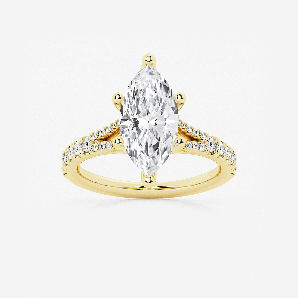 6 2/3 ctw Marquise Lab Grown Diamond Split Shank Engagement Ring