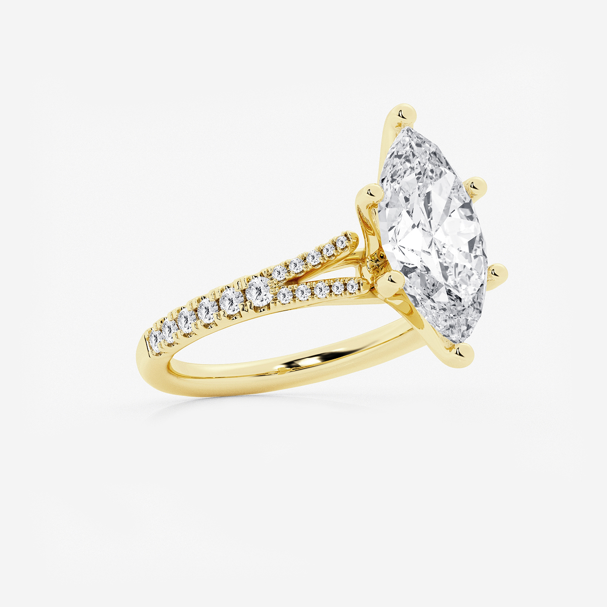 Additional Image 1 for  6 2/3 ctw Marquise Lab Grown Diamond Split Shank Engagement Ring