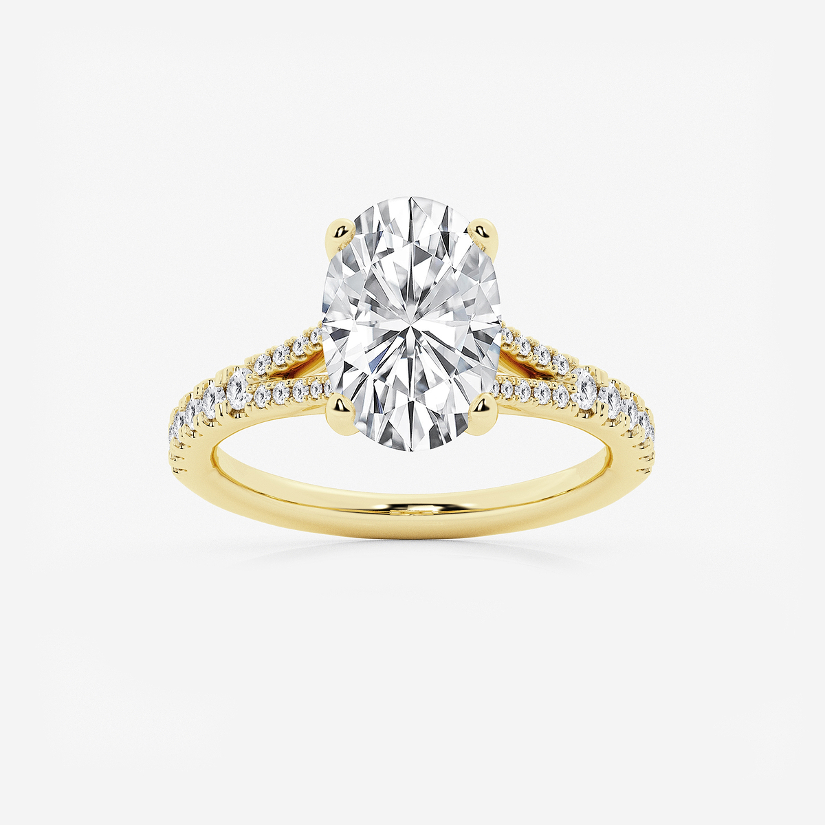 8 2/3 ctw Oval Lab Grown Diamond Split Shank Engagement Ring
