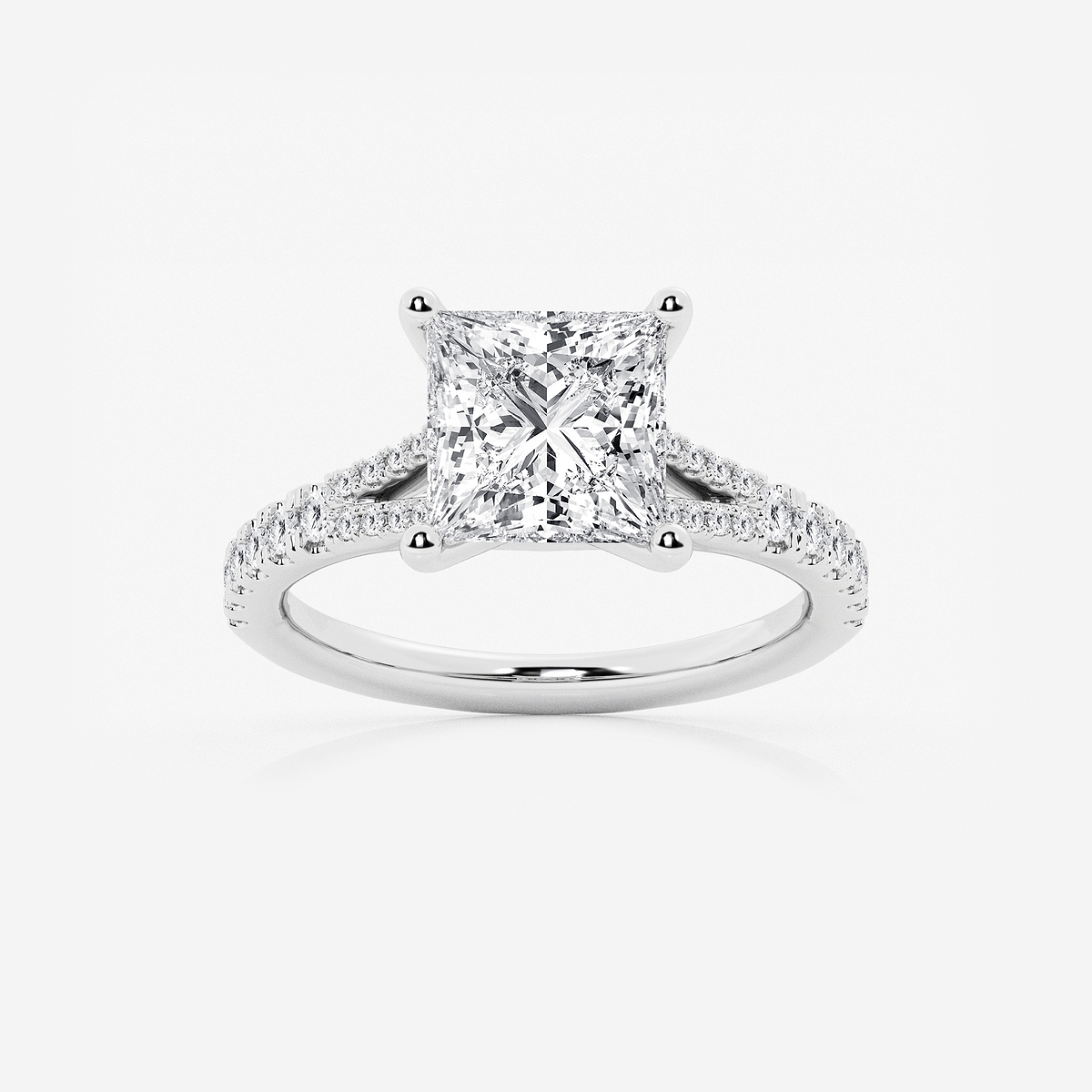 6 2/3 ctw Princess Lab Grown Diamond Split Shank Engagement Ring