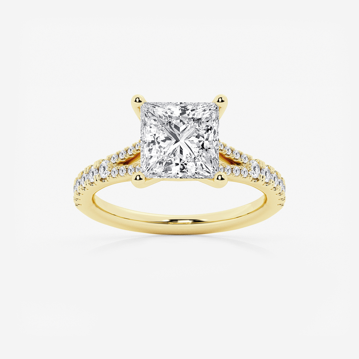 8 2/3 ctw Princess Lab Grown Diamond Split Shank Engagement Ring