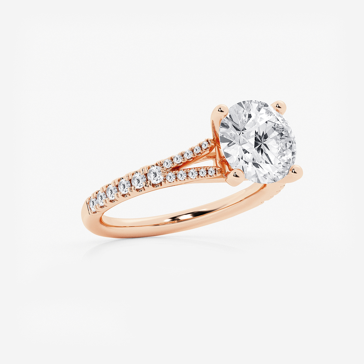 Additional Image 1 for  8 2/3 ctw Round Lab Grown Diamond Split Shank Engagement Ring