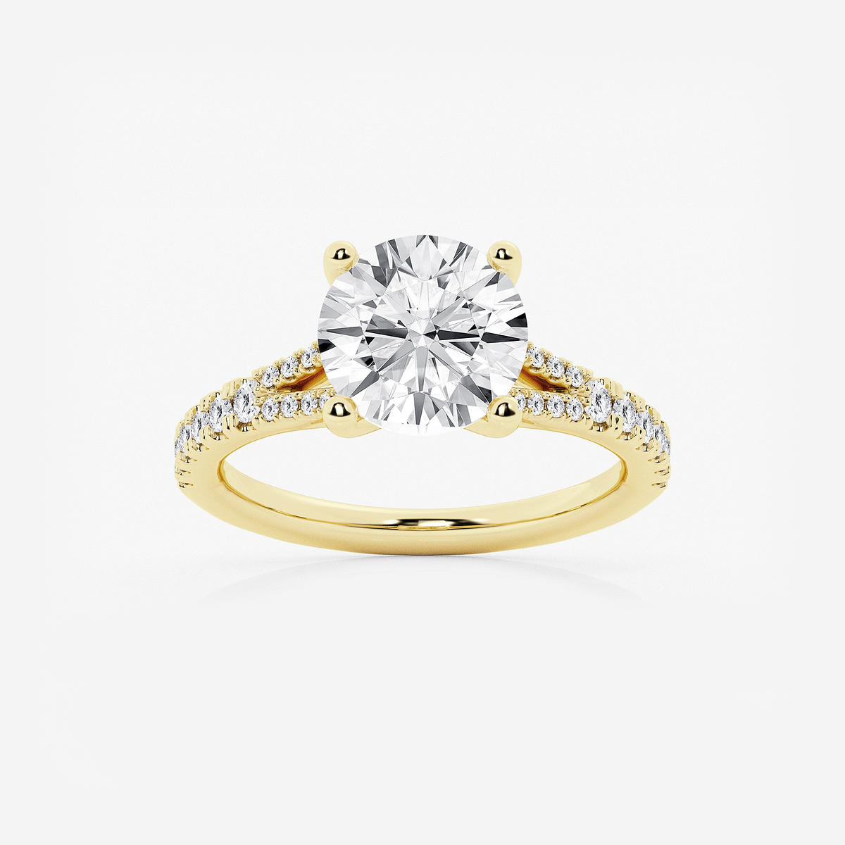 6 2/3 ctw Round Lab Grown Diamond Split Shank Engagement Ring