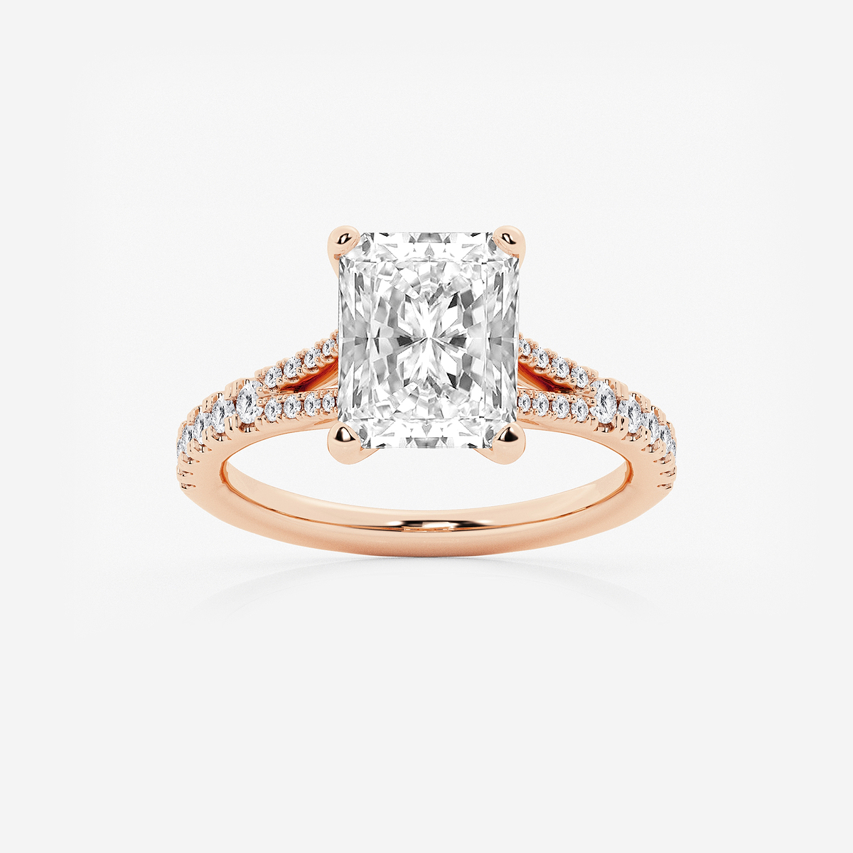 8 2/3 ctw Radiant Lab Grown Diamond Split Shank Engagement Ring