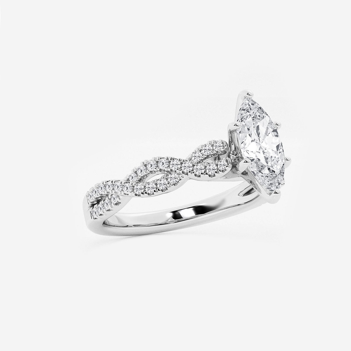 Additional Image 1 for  1 1/4 ctw Marquise Lab Grown Diamond Double Twist Engagement Ring