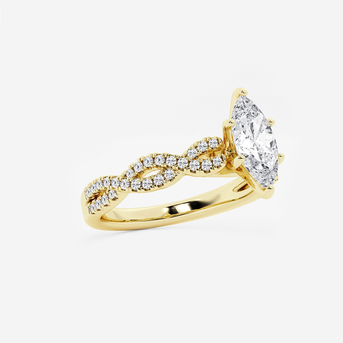 Additional Image 1 for  1 1/4 ctw Marquise Lab Grown Diamond Double Twist Engagement Ring