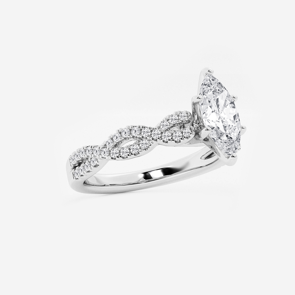 Additional Image 1 for  1 1/4 ctw Marquise Lab Grown Diamond Double Twist Engagement Ring
