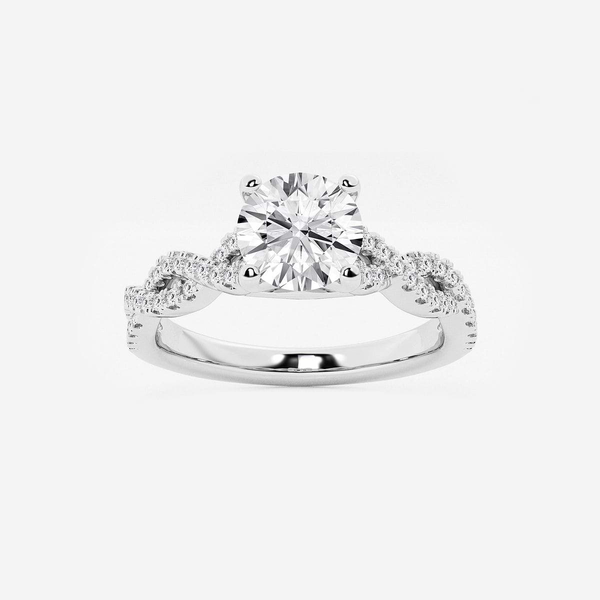 1 1/4 ctw Round Lab Grown Diamond Double Twist Engagement Ring