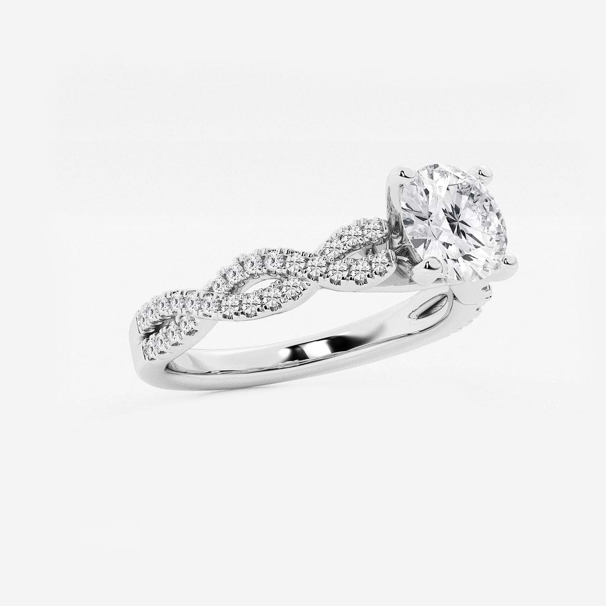 Additional Image 1 for  1 1/4 ctw Round Lab Grown Diamond Double Twist Engagement Ring