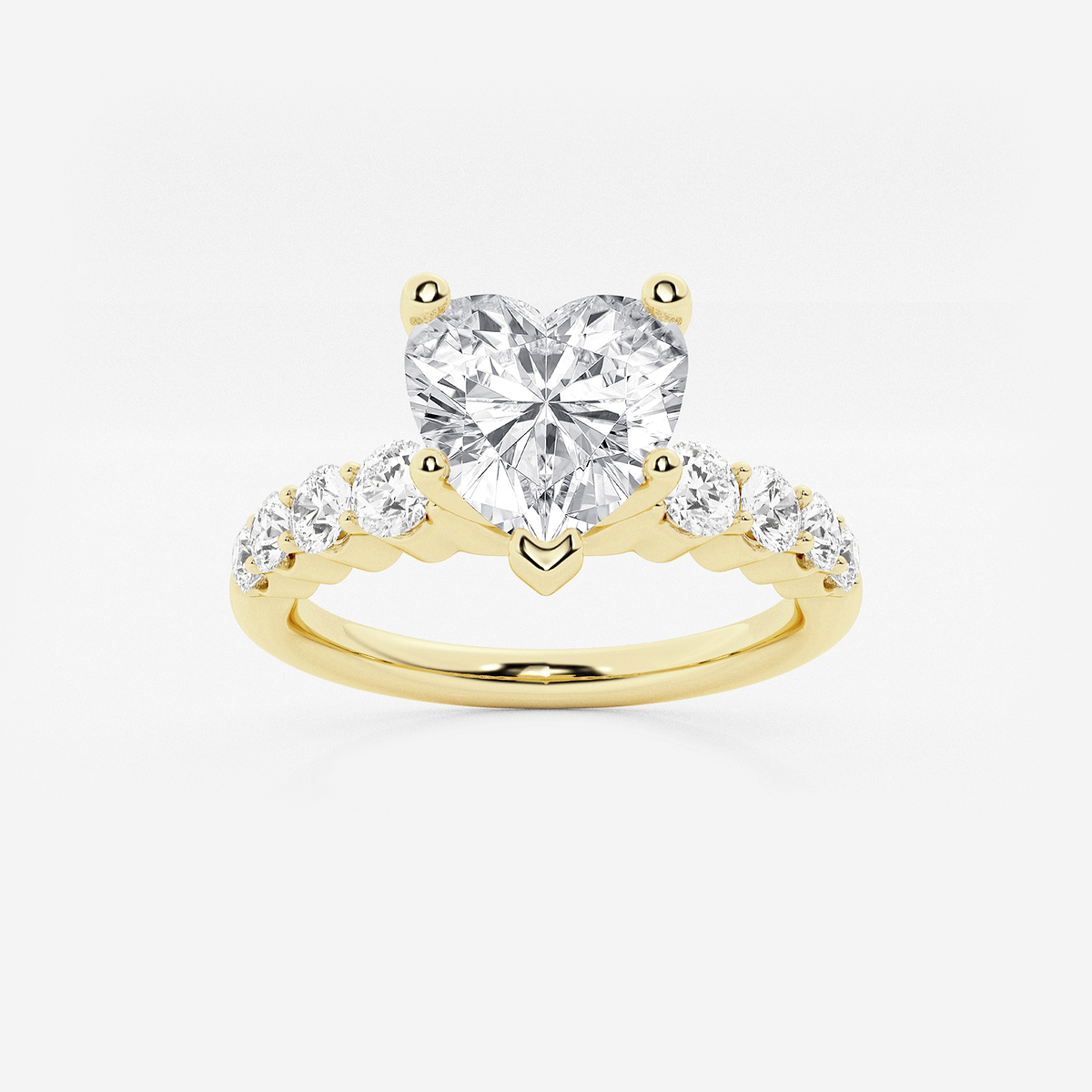 2 1/2 ctw Heart Lab Grown Diamond Graduated Engagement Ring
