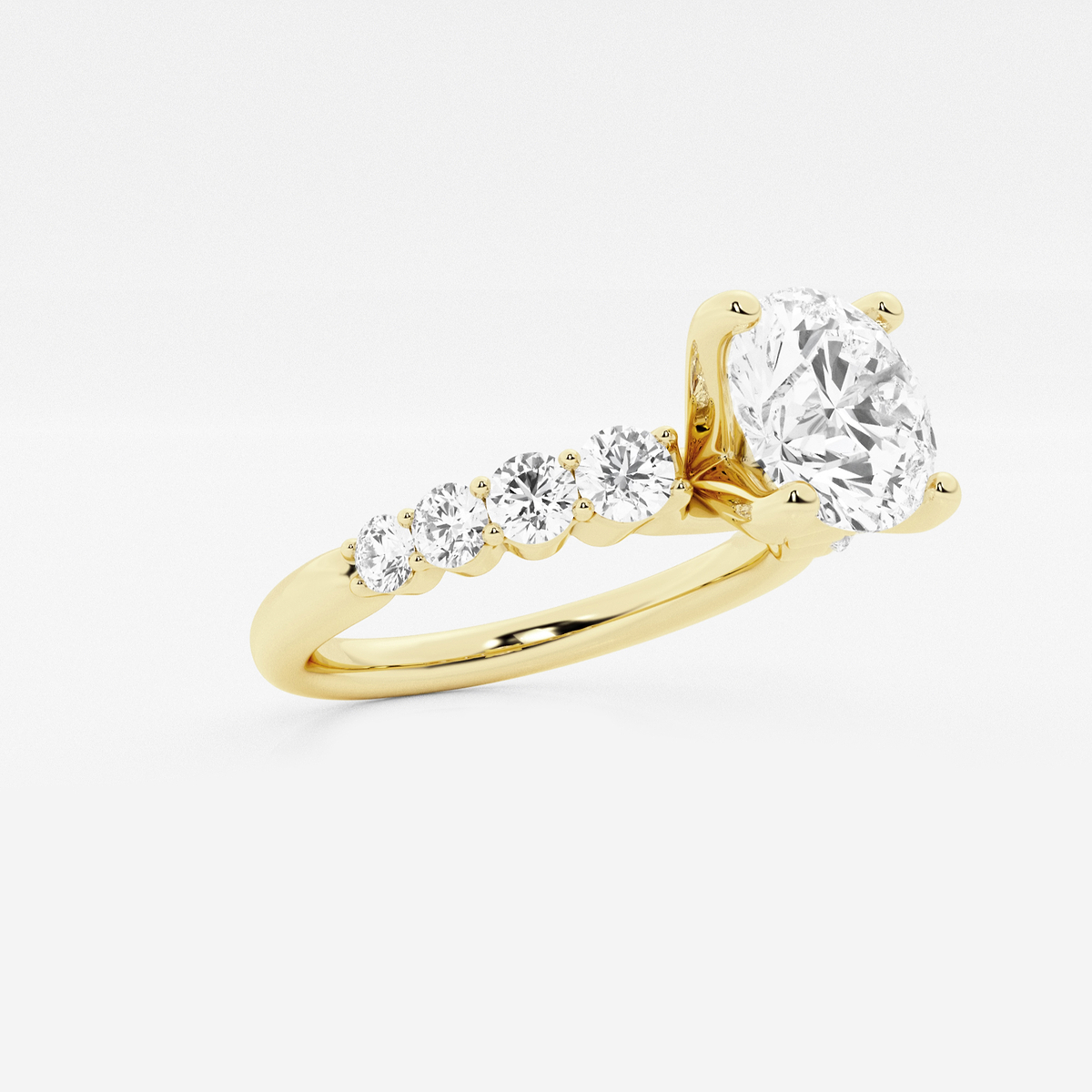 Additional Image 1 for  2 1/2 ctw Round Lab Grown Diamond Graduated Engagement Ring